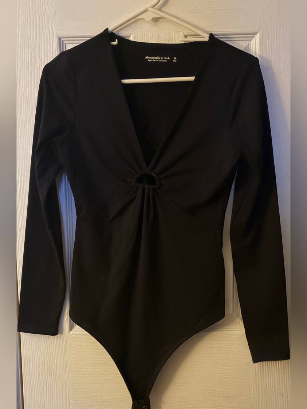 Abercrombie & Fitch Black Long V-Neck body suit